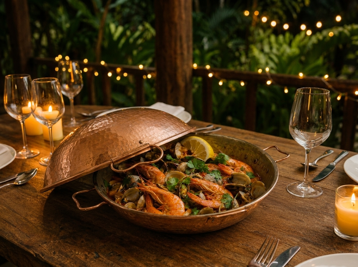 Seafood Paella Cataplana evening at Ponta Local Table